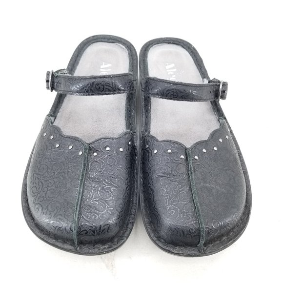Alegria Pg Lite Womens Mary Jane Clogs Size 36 Wide Black Slip On 6-6.5 tus-521 - Picture 2 of 7